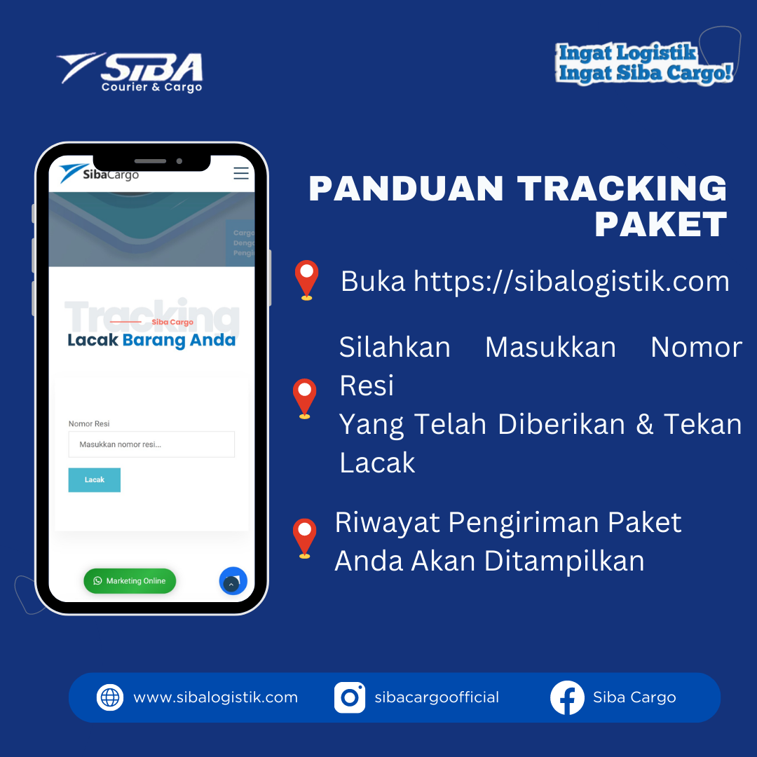 panduan tracking packet canggih di siba cargo