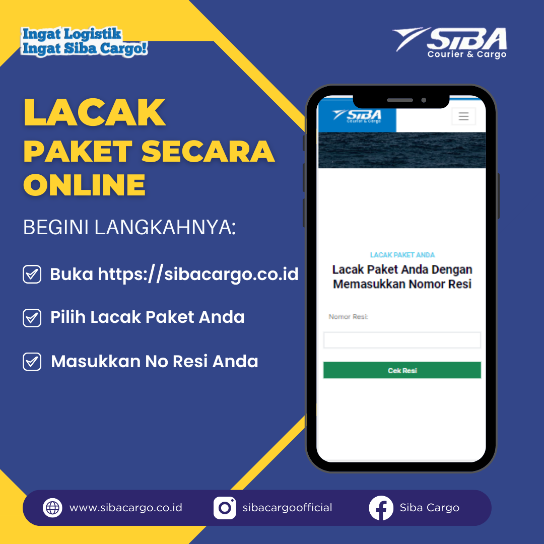 lacak paket online di siba cargo