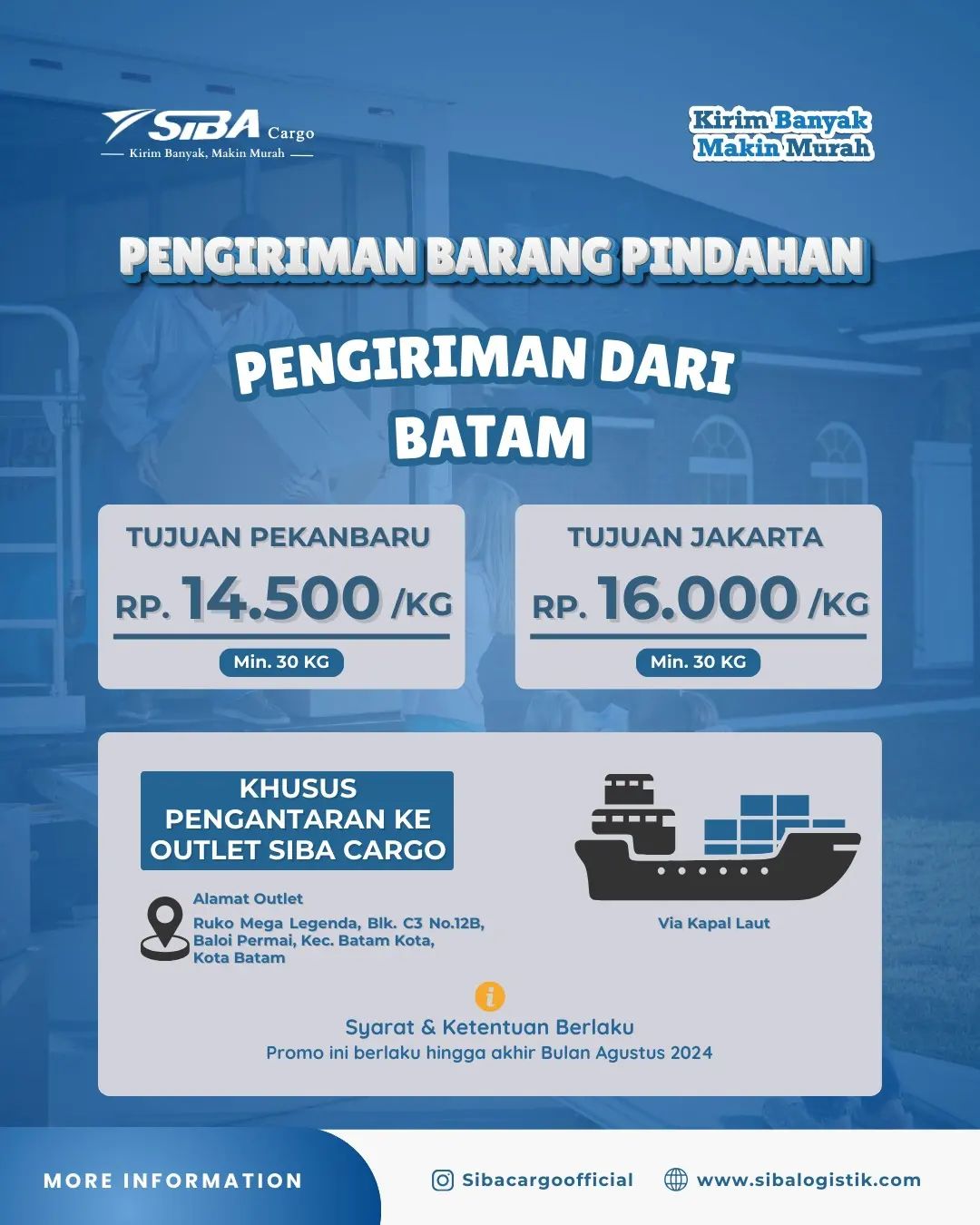 Tarif Promo Pengiriman Barang Pindahan dari Batam