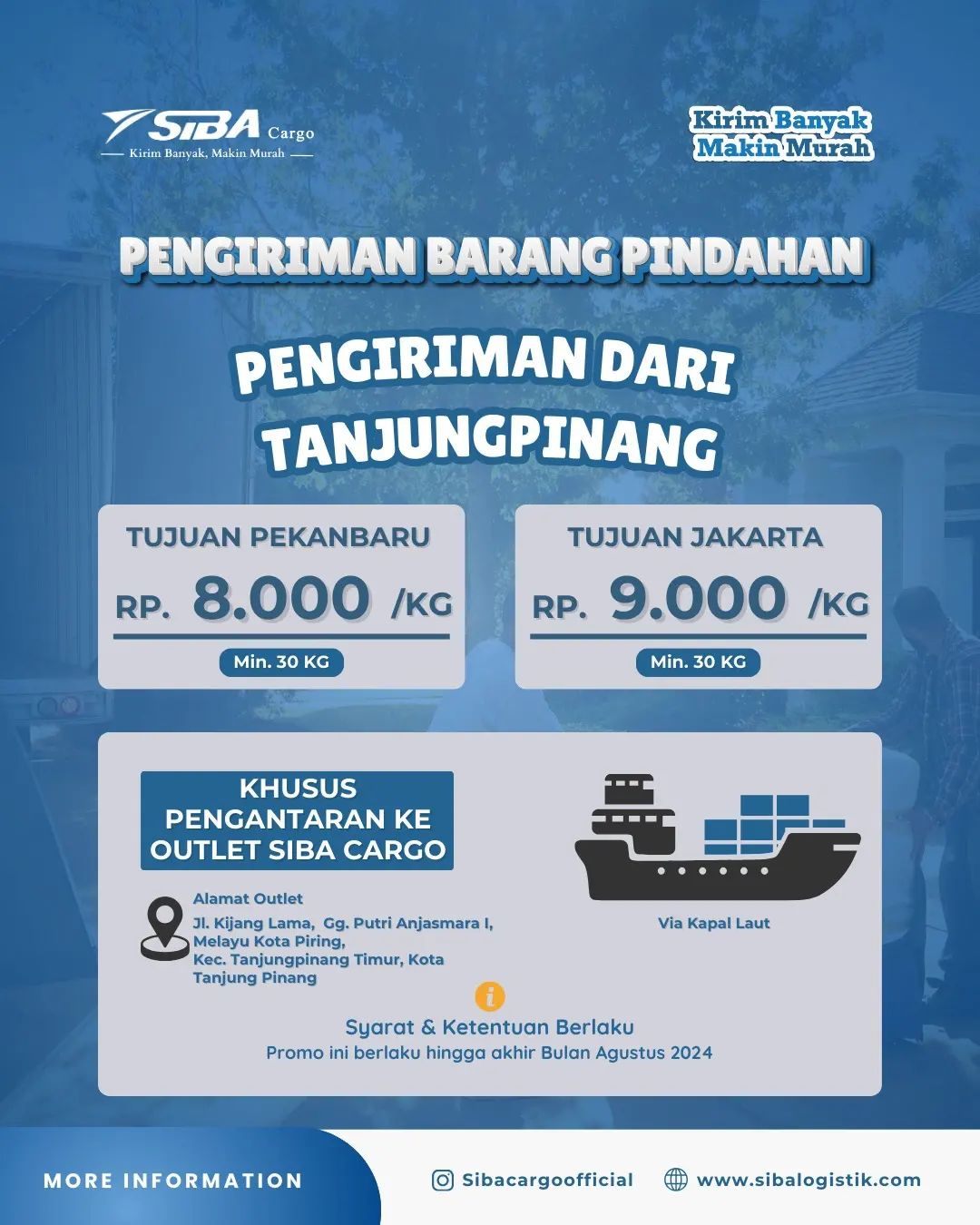 Tarif Promo Pengiriman Barang Pindahan Dari Tanjungpinang