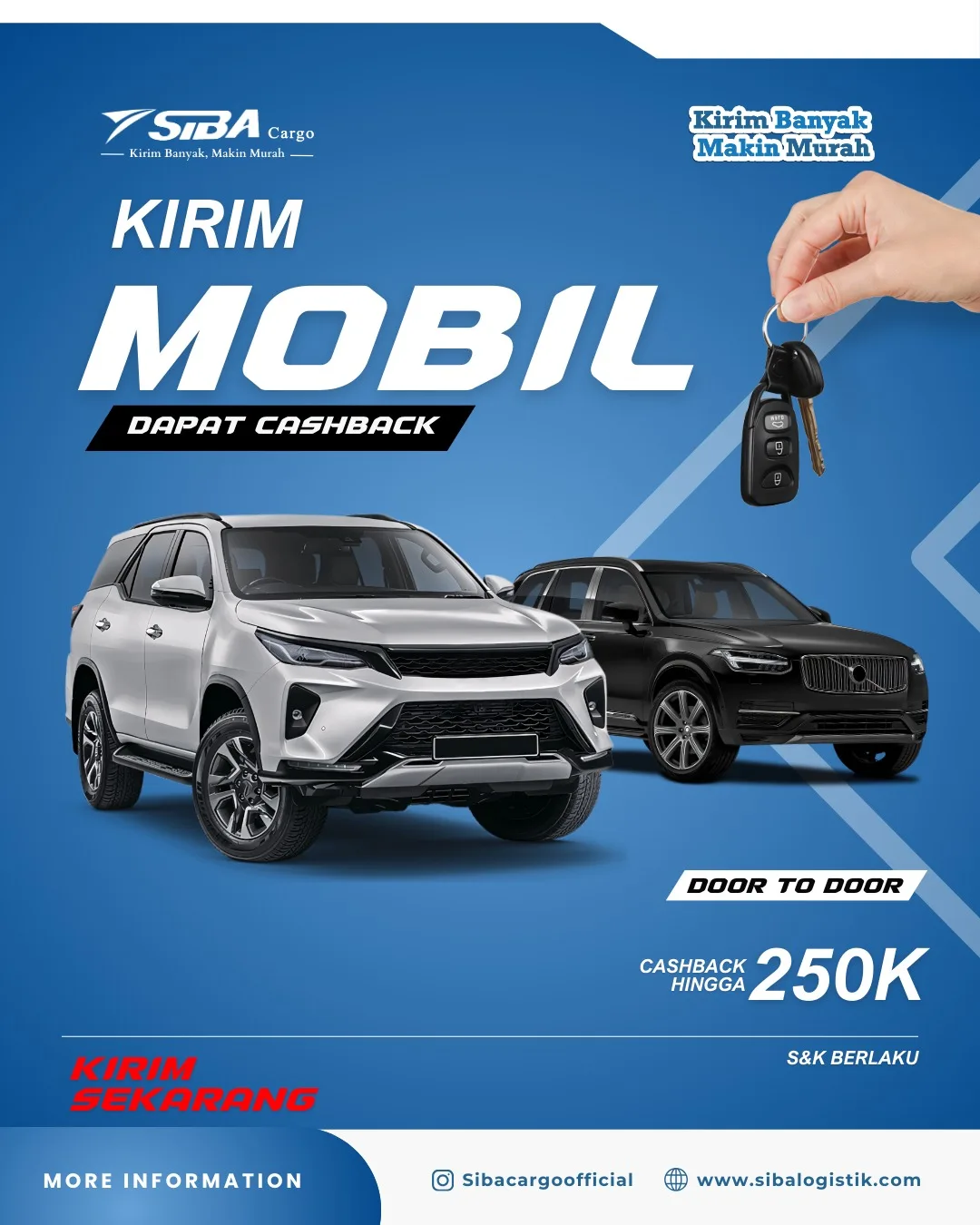 Kirim Mobil dapat Cashback