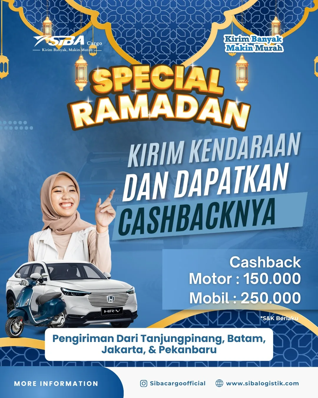 Kirim Kendaraan dan Dapatkan Cashback