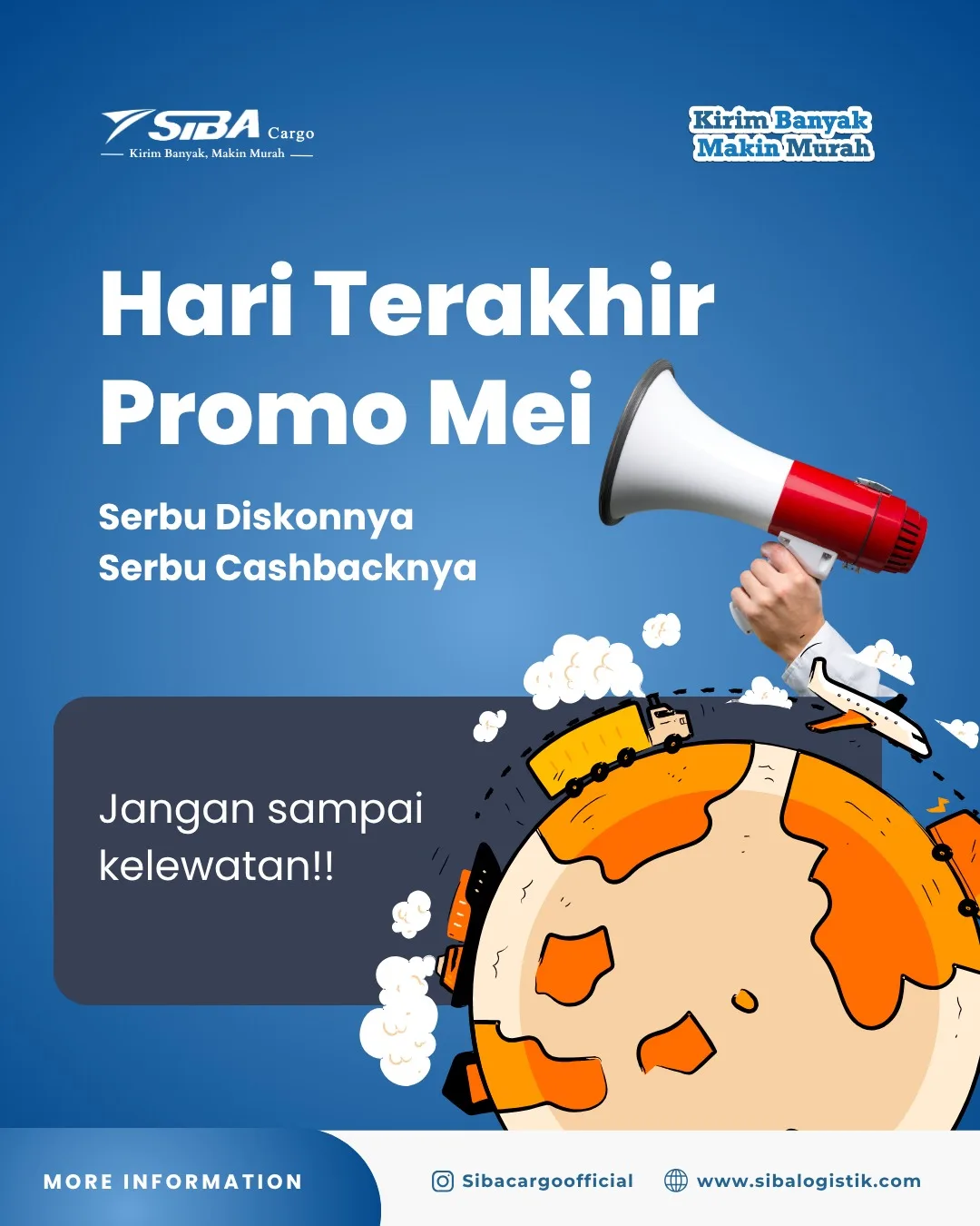 Nikmati hari terakhir promo jasa pindahan dan pengiriman barang dari SIBA Cargo. Serbu diskon dan cashback sebelum habis!