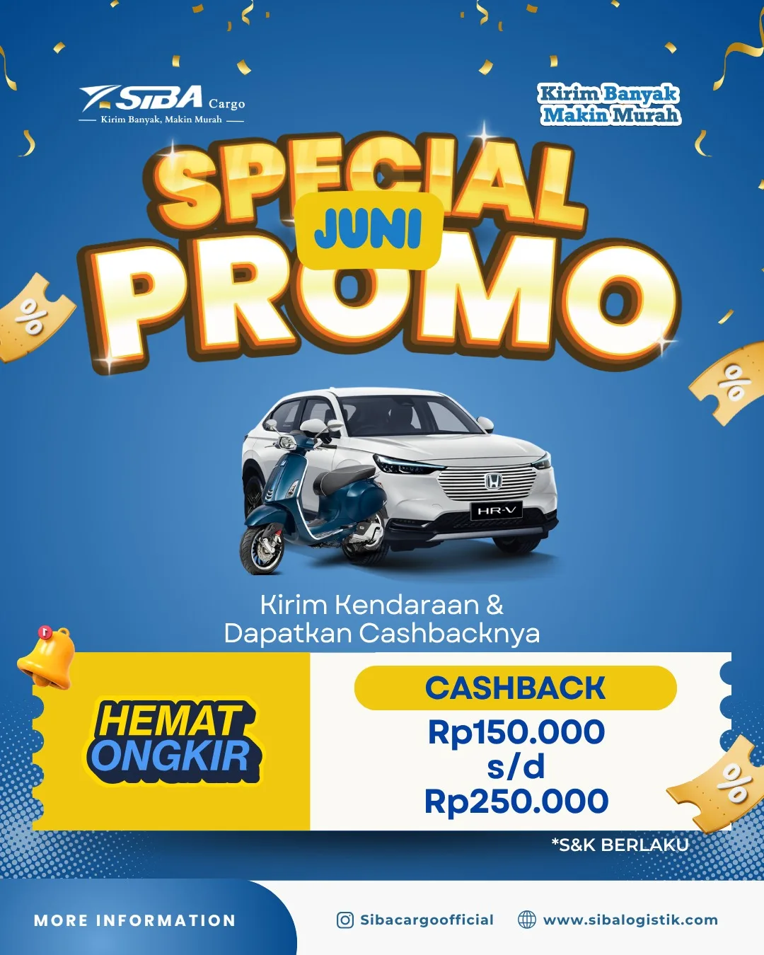 Promo kirim kendaraan SIBA Cargo