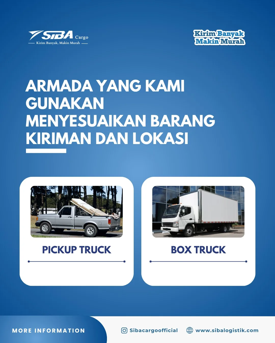 Jenis Armada Pengiriman SIBA Cargo