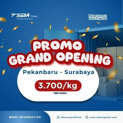 Ekspedisi Cargo Pekanbaru Riau ke Surabaya Murah 3.700kg