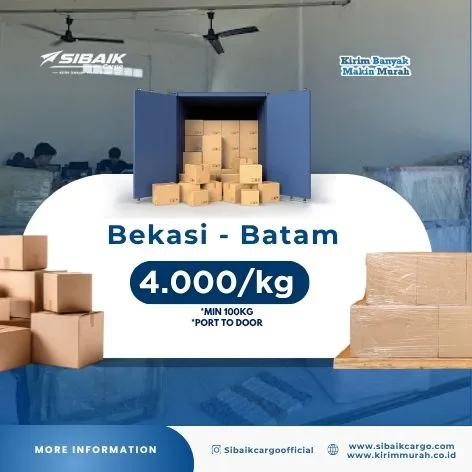 Ekspedisi Pengiriman Cargo Bekasi ke Batam Murah 4.000kg